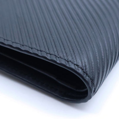 Loewe Slim Compact Wallet Bifold Coin Case Black Texture Classic