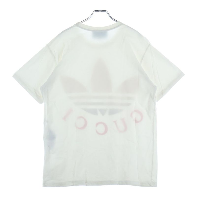 Gucci Adidas Front Logo Short Sleeve T-Shirt White