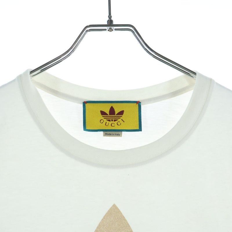 Gucci Adidas Front Logo Short Sleeve T-Shirt White