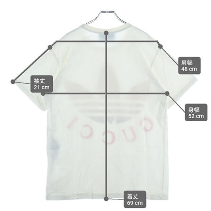 Gucci Adidas Front Logo Short Sleeve T-Shirt White