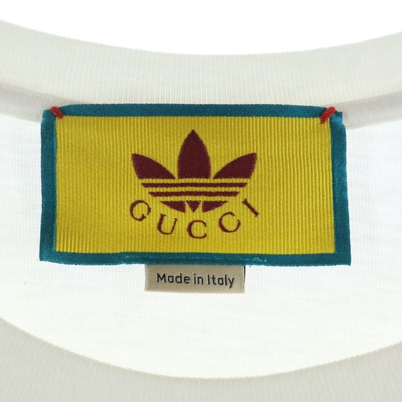 Gucci Adidas Front Logo Short Sleeve T-Shirt White