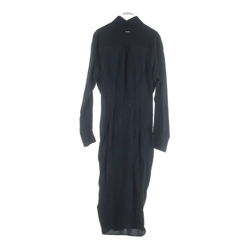 Prada Sable Dress Long with Camisole Black