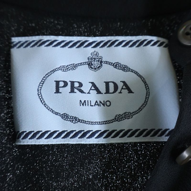 Prada Sable Dress Long with Camisole Black