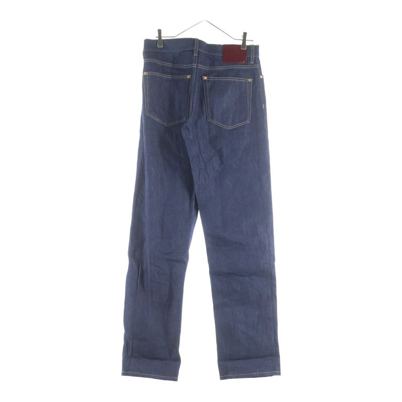 Gucci Enamel Patch Straight Denim Pants Blue