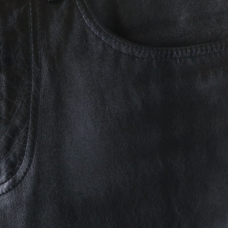 Celine Panel Full Grain Lambskin Leather Pants Black