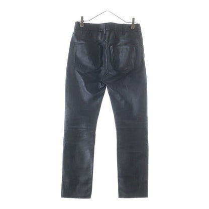 Celine Panel Full Grain Lambskin Leather Pants Black