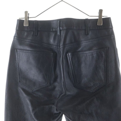 Celine Panel Full Grain Lambskin Leather Pants Black