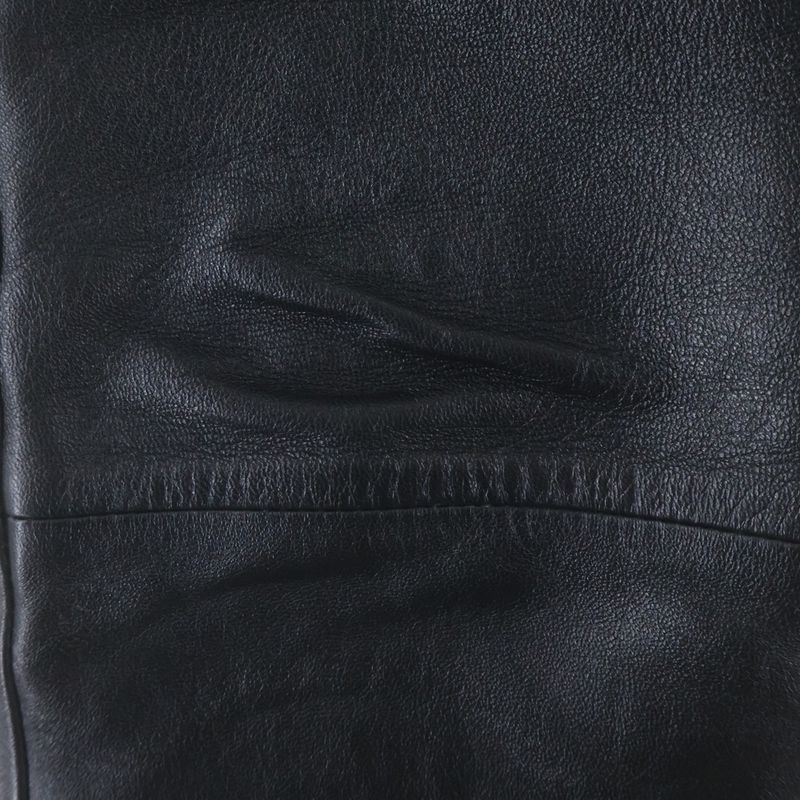 Celine Panel Full Grain Lambskin Leather Pants Black