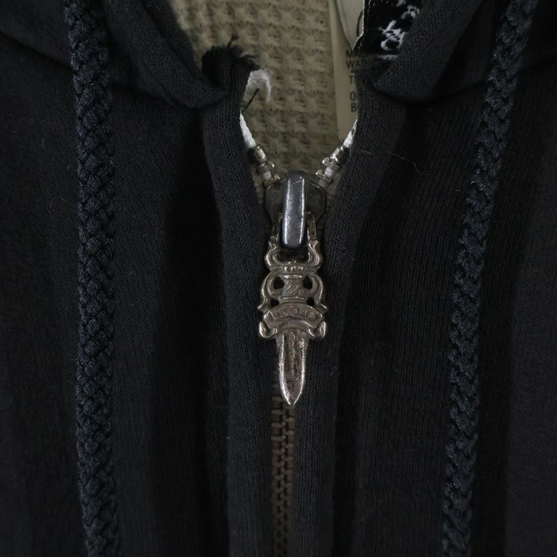 Chrome Hearts Old Sweatshirt HD Zip Backhoe Sush Print Lining Thermal Up Hoodie