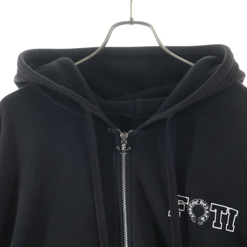 Chrome Hearts Foti Sweatshirt HD Zip Back Print Hoodie Black