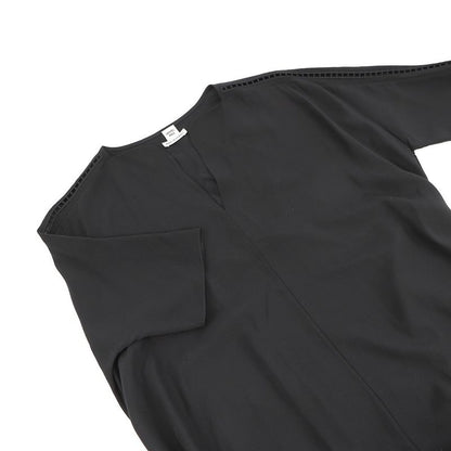 Hermes Dress Embroidery Long Silk 34 Black