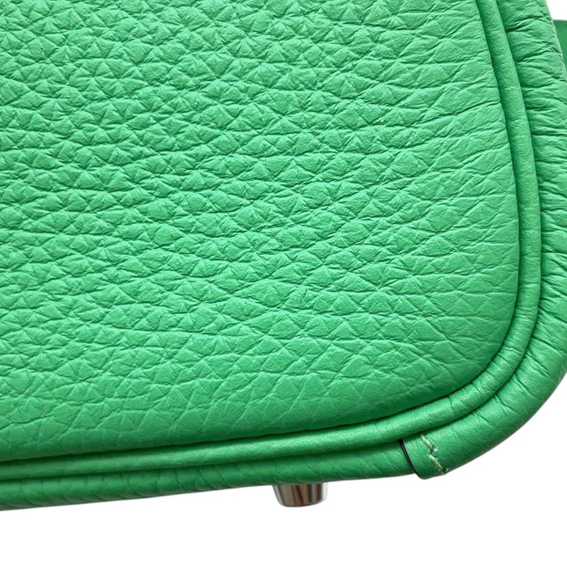 Hermes Lindy Mini Veil Comic Silver Taurillon Clemence 2-Way