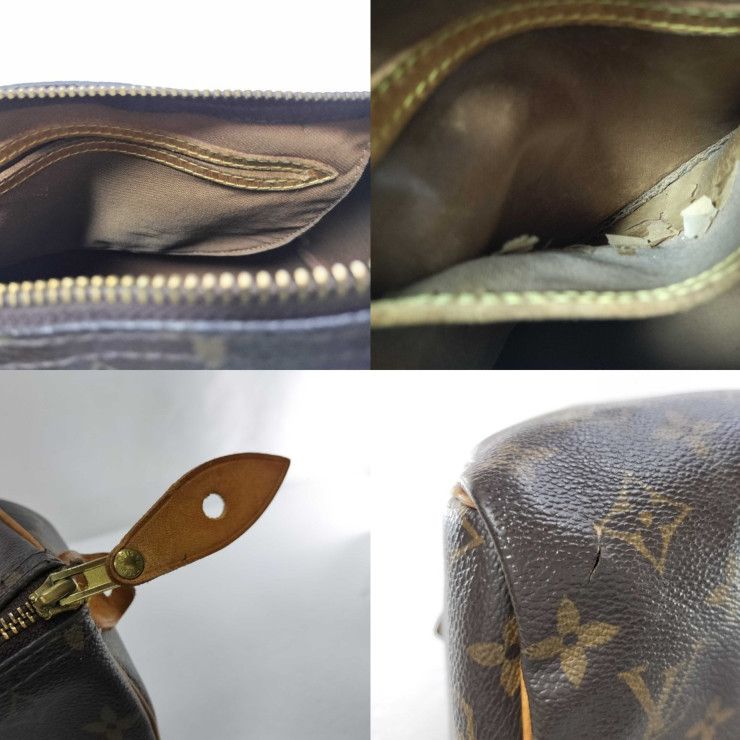Louis Vuitton Handbag Speedy 35 Brown Monogram Canvas Mini