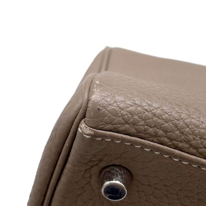 Hermes Handbag Kelly 28 Inner Stitch Etoupe Silver Togo