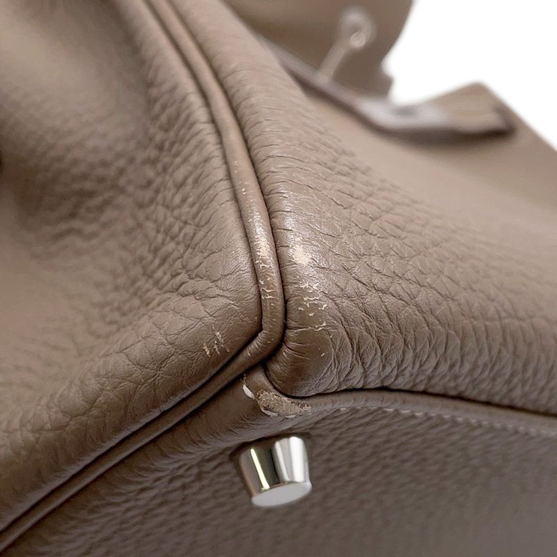 Hermes Handbag Kelly 28 Inner Stitch Etoupe Silver Togo