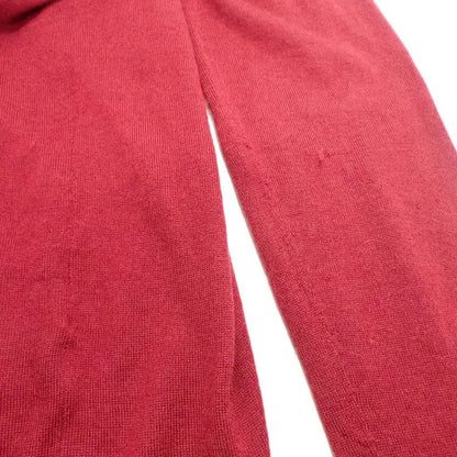 Hermes Long Sleeve Sweater 36 S Gold Cashmere Silk Bordeaux