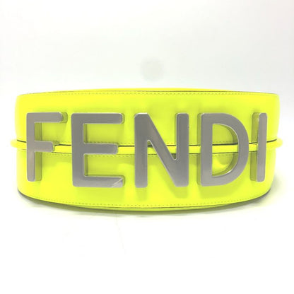 Fendi Shoulder Bag Graffiti Leather Yellow