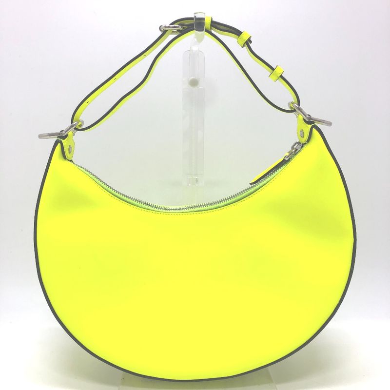 Fendi Shoulder Bag Graffiti Leather Yellow