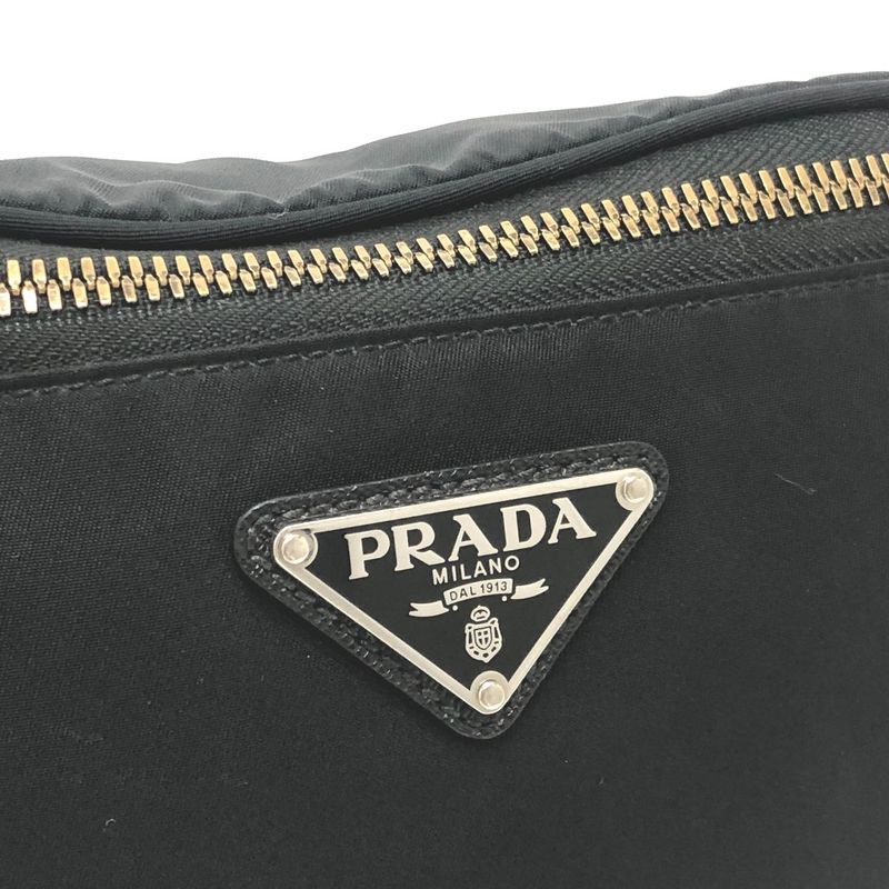 Prada Belt Bag Triangle Plate Nylon Black