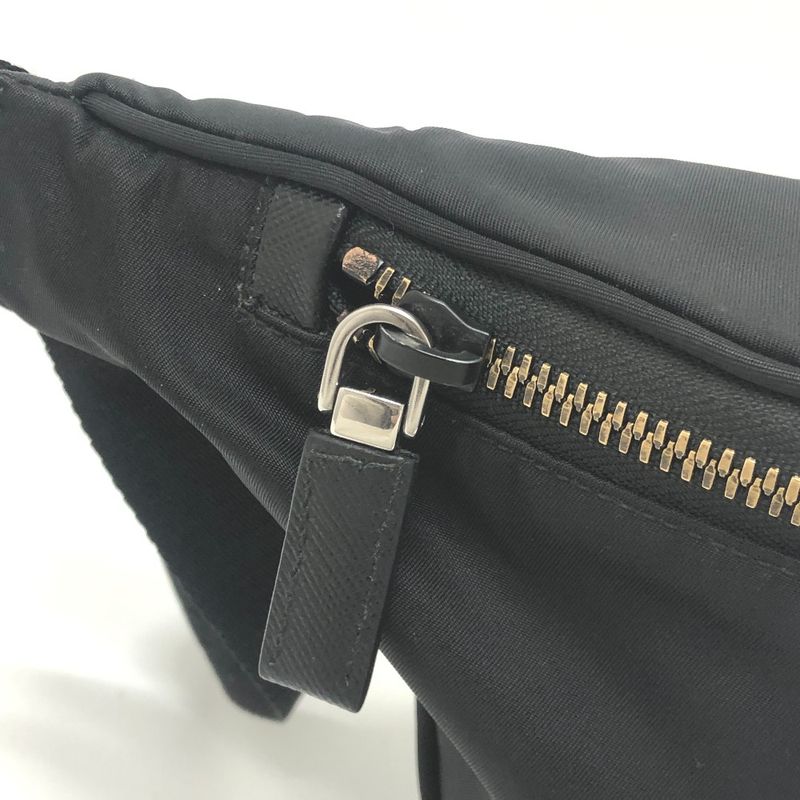 Prada Belt Bag Triangle Plate Nylon Black