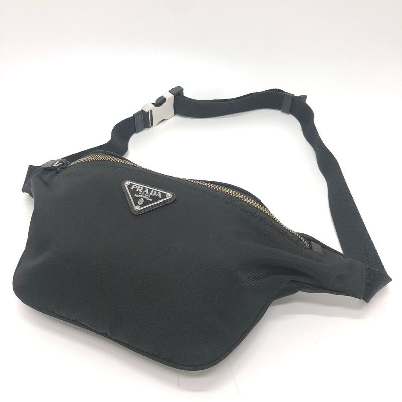 Prada Belt Bag Triangle Plate Nylon Black