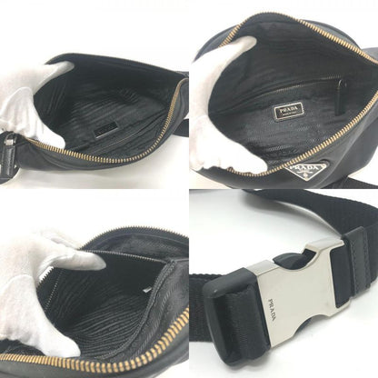 Prada Belt Bag Triangle Plate Nylon Black