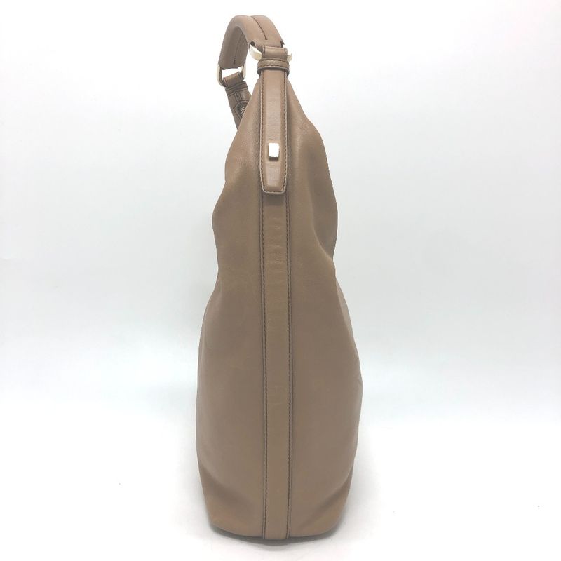 Gucci Shoulder Bag Logo Leather Brown