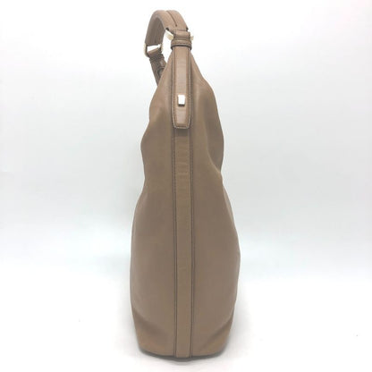 Gucci Shoulder Bag Logo Leather Brown