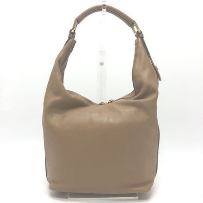 Gucci Shoulder Bag Logo Leather Brown