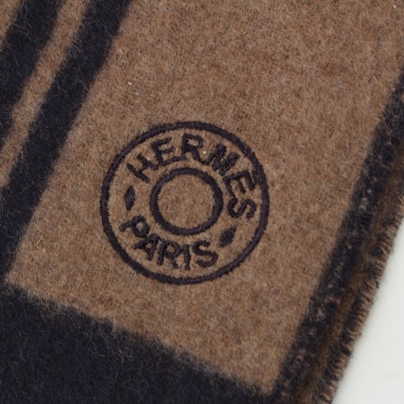 Hermes Cashmere Brides de Gala Order Scarf Brown Black