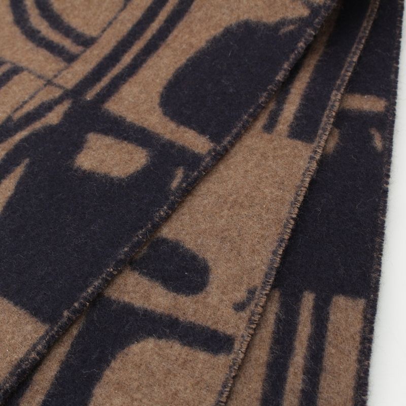 Hermes Cashmere Brides de Gala Order Scarf Brown Black