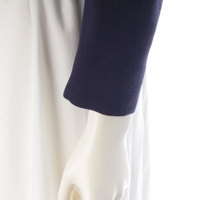 Gucci Wool Logo Button Short Tailored Jacket Navy 36