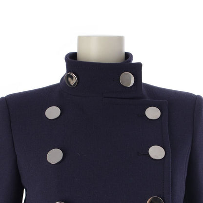 Gucci Wool Logo Button Short Tailored Jacket Navy 36