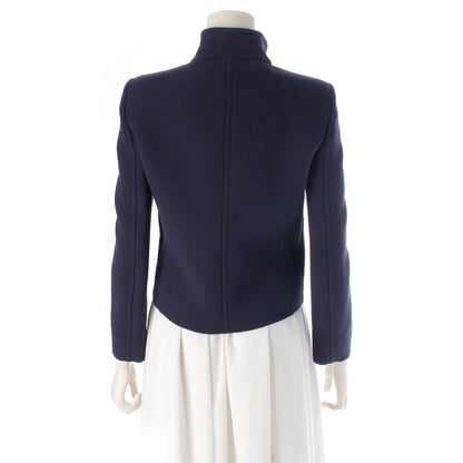 Gucci Wool Logo Button Short Tailored Jacket Navy 36