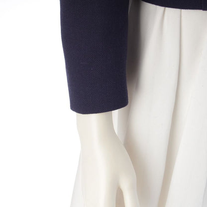 Gucci Wool Logo Button Short Tailored Jacket Navy 36