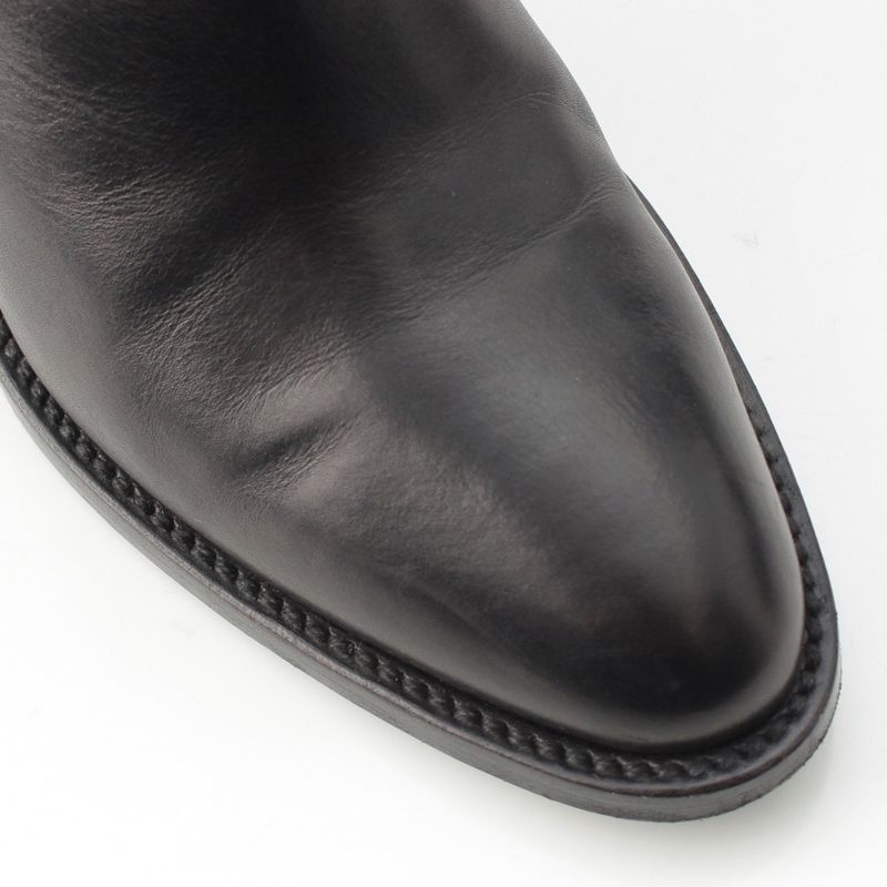 Saint Laurent Leather Wyatt Ring Chain Harness Boots Black