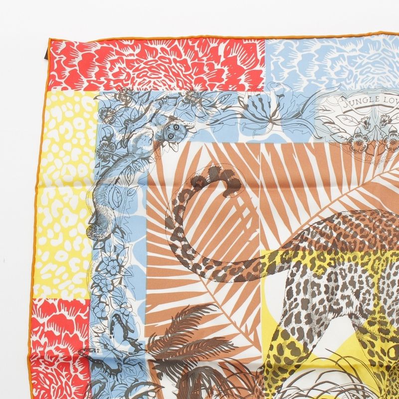 Hermes Jungle Love AU Tampon Silk Carre 70 Scarf