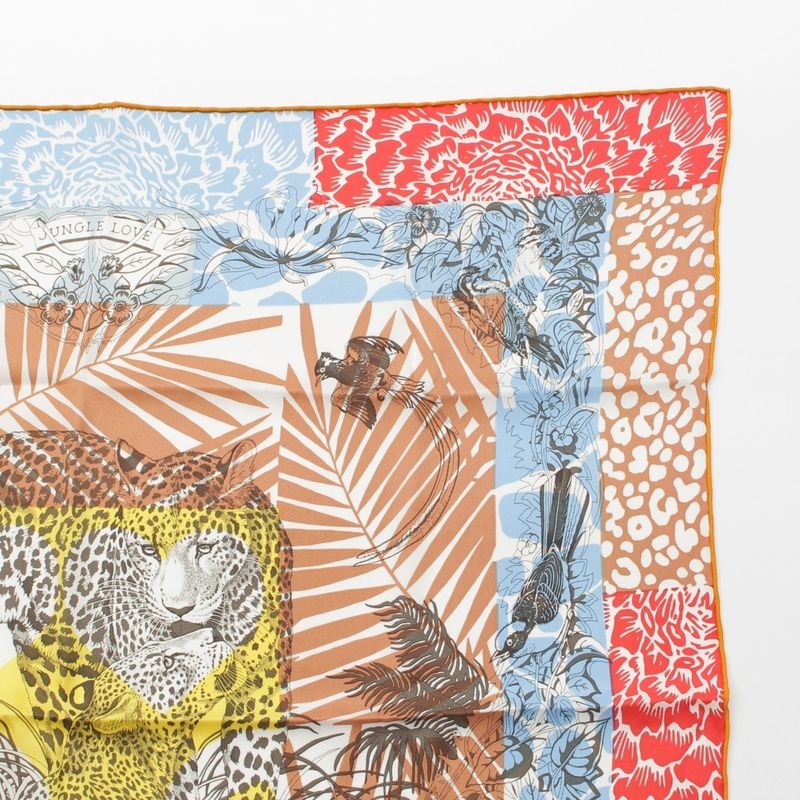 Hermes Jungle Love AU Tampon Silk Carre 70 Scarf