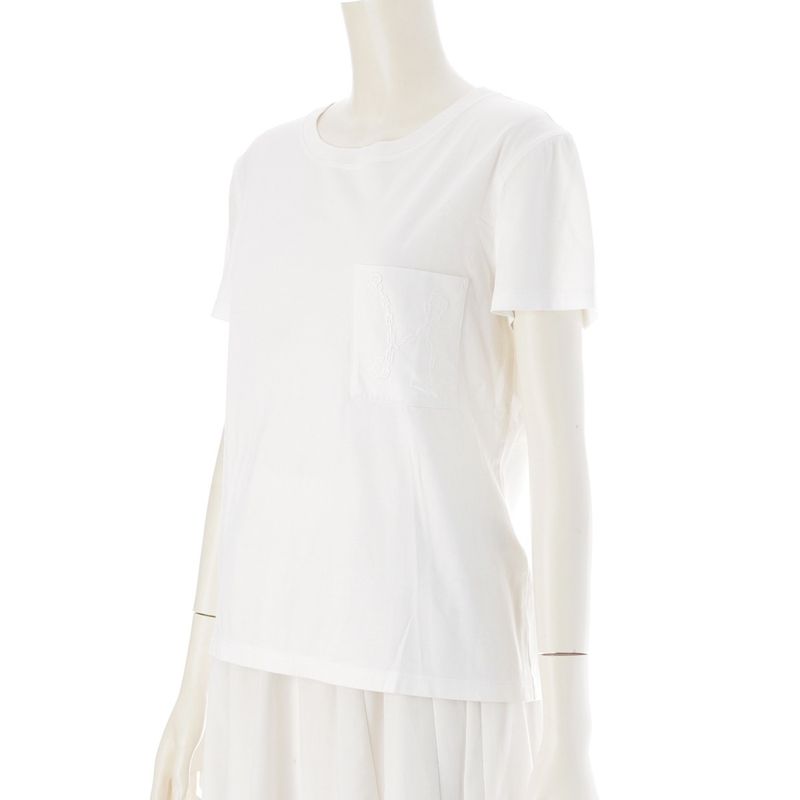 Hermes Chaine D'ancre Embroidery Crew Neck Short Sleeve T-Shirt Top