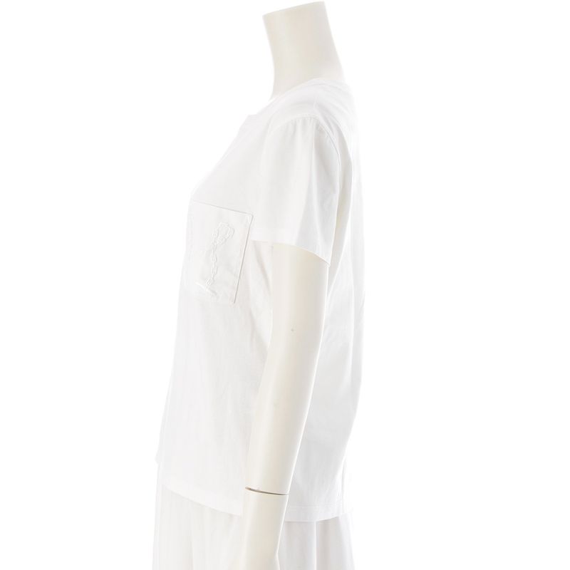 Hermes Chaine D'ancre Embroidery Crew Neck Short Sleeve T-Shirt Top