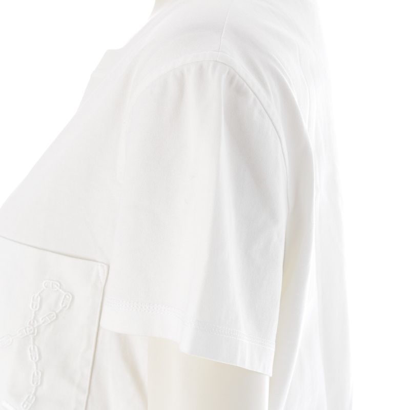 Hermes Chaine D'ancre Embroidery Crew Neck Short Sleeve T-Shirt Top