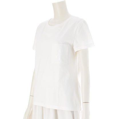 Hermes Cotton Cadena Clochette Embroidery Crew Neck Short Sleeve T-Shirt Top
