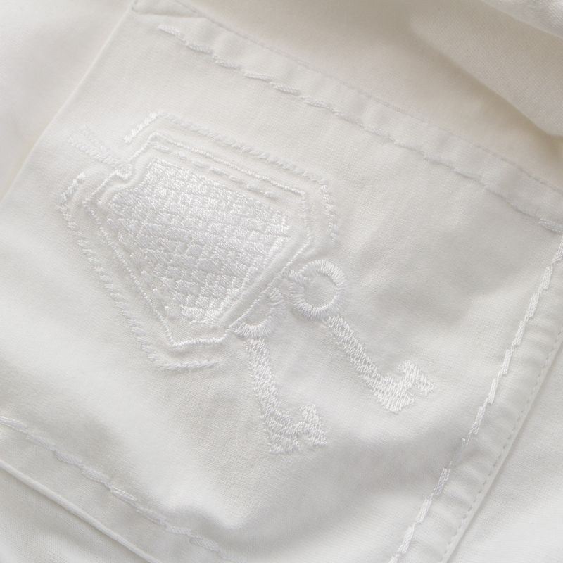 Hermes Cotton Cadena Clochette Embroidery Crew Neck Short Sleeve T-Shirt Top
