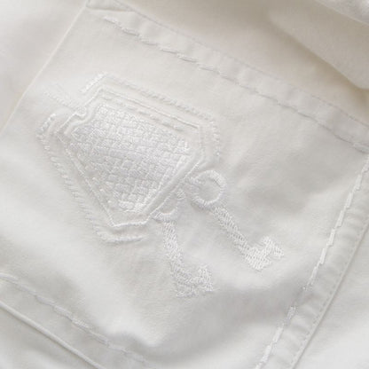 Hermes Cotton Cadena Clochette Embroidery Crew Neck Short Sleeve T-Shirt Top