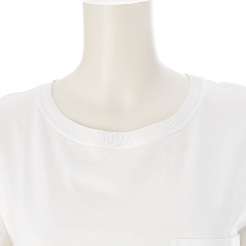 Hermes Cotton Cadena Clochette Embroidery Crew Neck Short Sleeve T-Shirt Top
