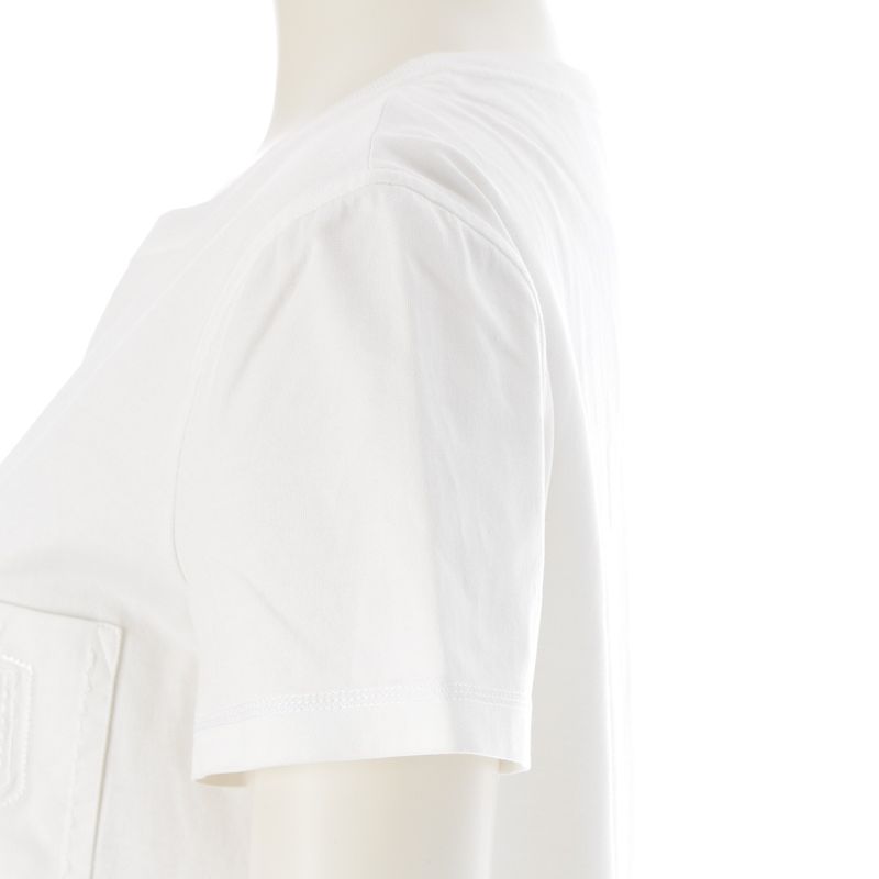 Hermes Cotton Cadena Clochette Embroidery Crew Neck Short Sleeve T-Shirt Top