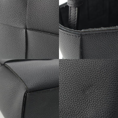 Bottega Veneta Leather Maxi Intrecciato Mini Arco 2-Way Handbag Black