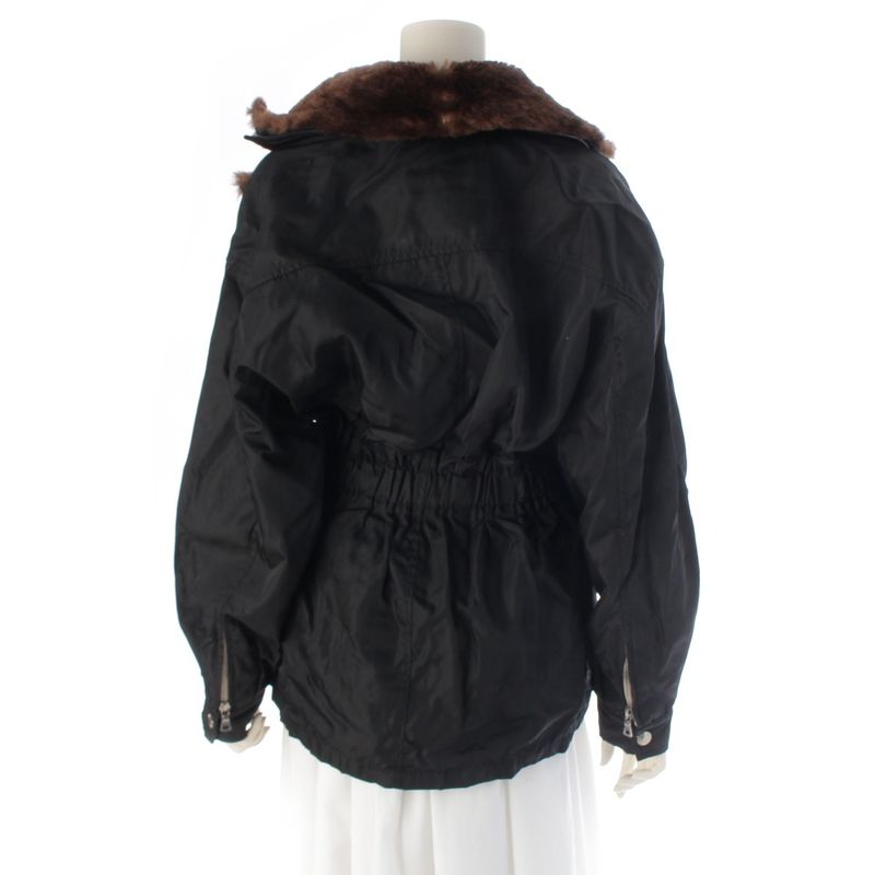 Prada Belt Logo Beaver Fur Jacket