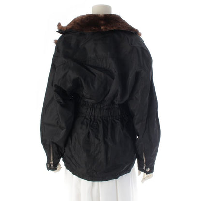 Prada Belt Logo Beaver Fur Jacket
