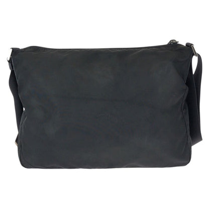 Prada Tessuto Black Silver Nylon Shoulder Bag